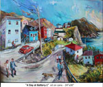 A Day at Battery, Oil on Canvas